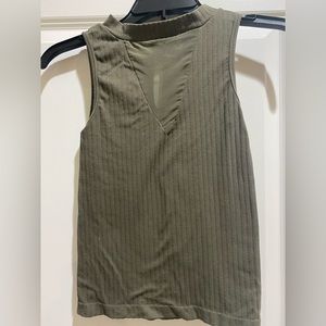 Suzette Collection Olive green ribbed tank